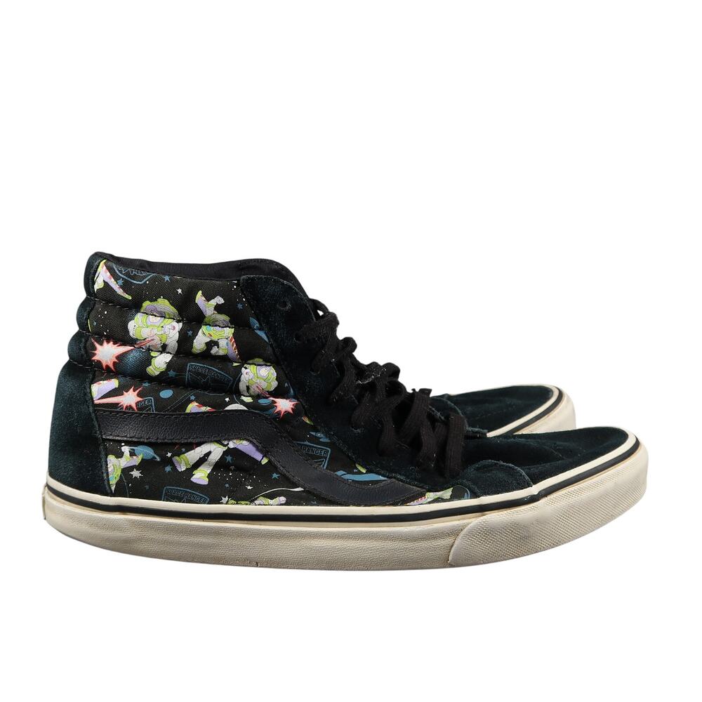 Vans Shoes Mens 10.5 Toy Story Sneakers Sk8 Hi Buzz Lightyear Suede Canvas Black